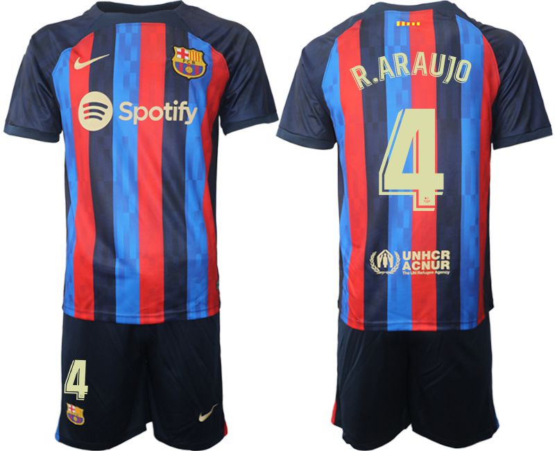 Men 2022-2023 Club Barcelona home blue 4 Soccer Jersey